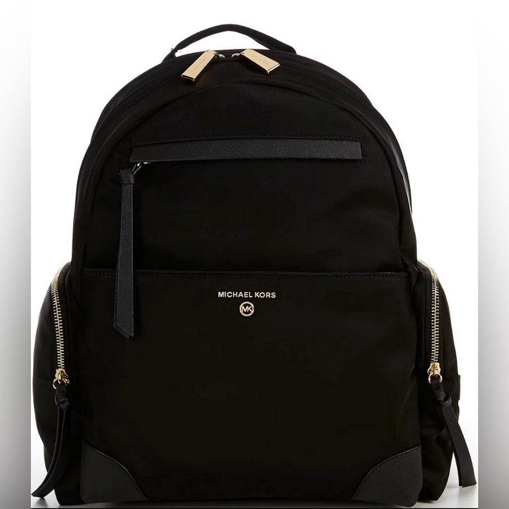 Michael Kors Prescott Nylon Backpack Black/Gold